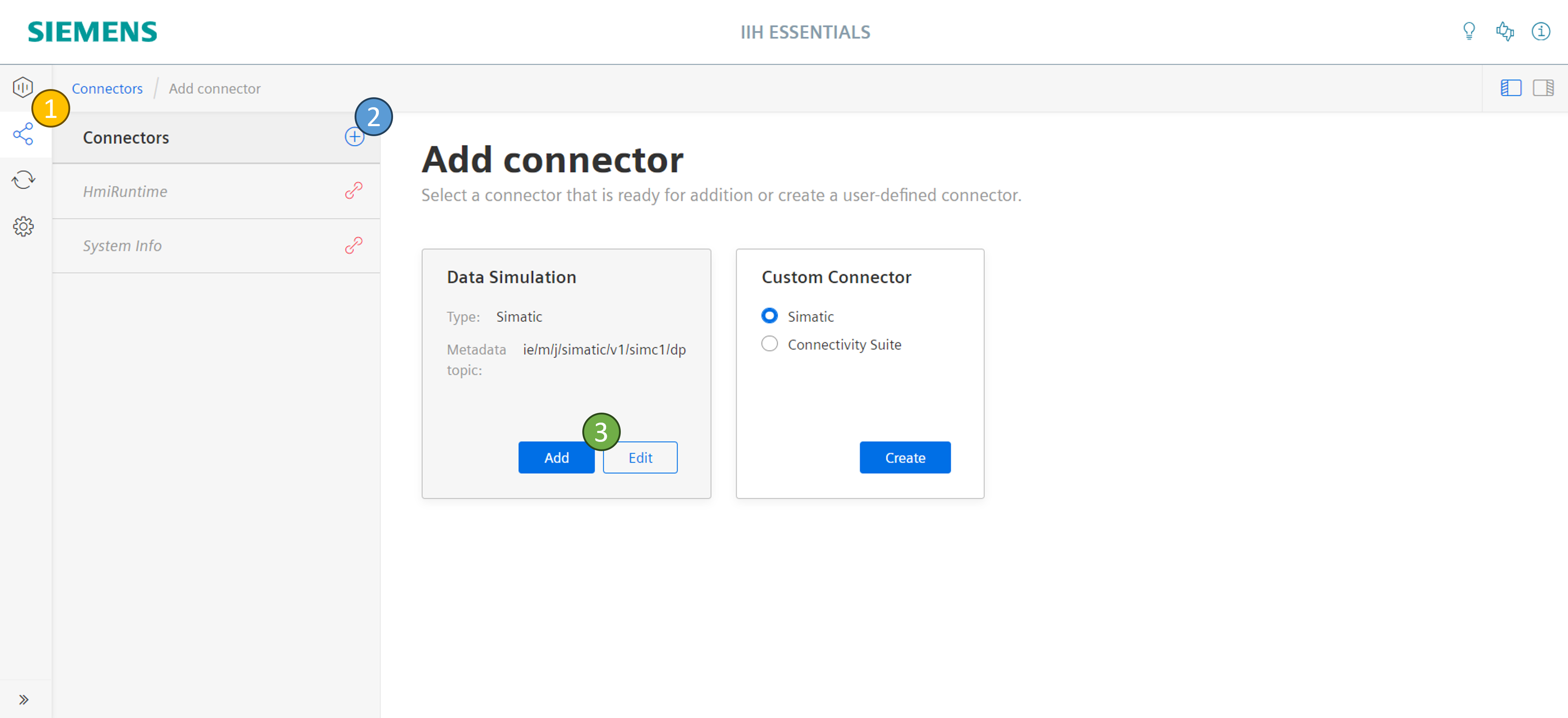 add simulation connector