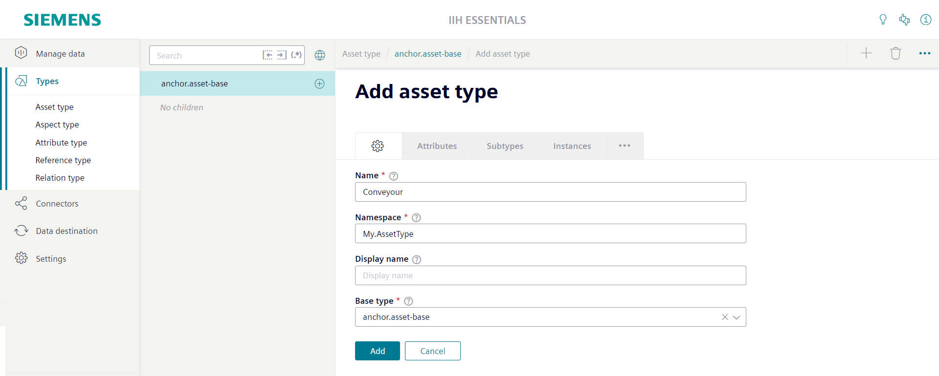 add asset type