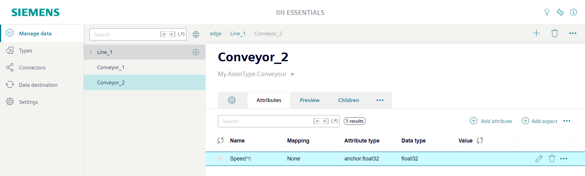 asset type instantiated